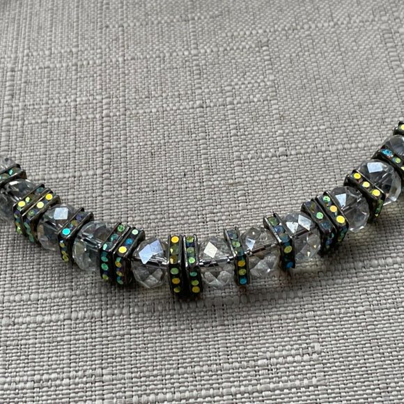 Jewelry - Women Necklace Choker Brown Tone Multi Clear Crystal Fashion Jewelry